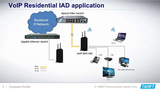 Tainet company product profile 2016 | PPTX
