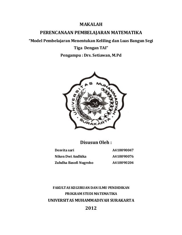 Model Pembelajaran Matematika