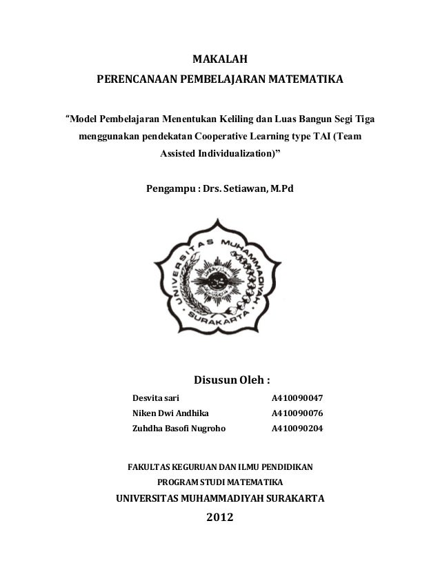 Model pembelajaran TAI