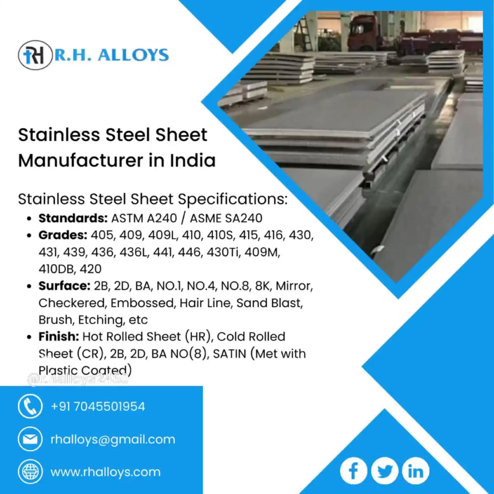Stainless Steel Coil | SS 409M Sheet | SS 409M Plate - R H Alloys | PDF