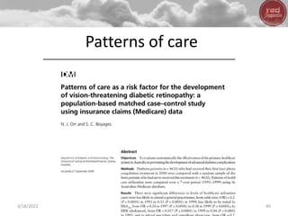 Patterns of care
3/18/2022 40
 