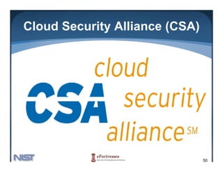 Cloud Security Alliance (
             y          (CSA)
                            )




                                50
 