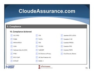 CloudeAssurance.com




                      73
 