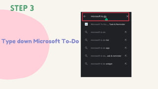 Step-by-Step Tutorial on How to Use Microsoft To Do | PDF
