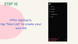 Step-by-Step Tutorial on How to Use Microsoft To Do | PDF