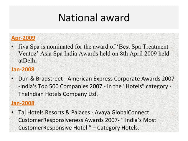 Taj Hotel PPT