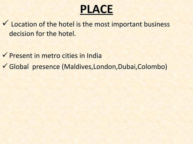 Taj Hotel PPT