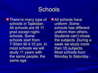 TAJIKISTAN | PPT