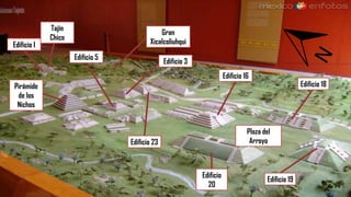 Plaza del
Arroyo
Edificio 18
Edificio 19
Edificio
20
Edificio 16
Edificio 3
Edificio 23
Tajín
Chico
Pirámide
de los
Nichos
Gran
Xicalcoliuhqui
Edificio 5
Edificio I
 