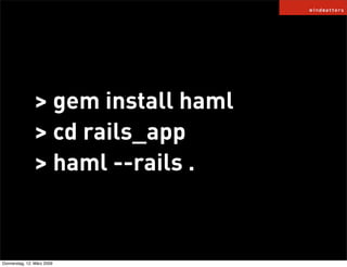 HAML / SASS and COMPASS