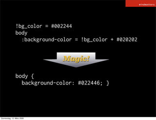 HAML / SASS and COMPASS