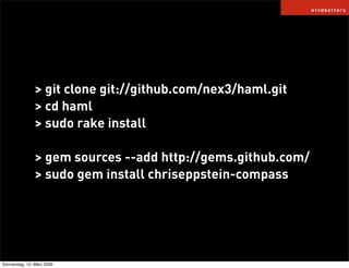 HAML / SASS and COMPASS