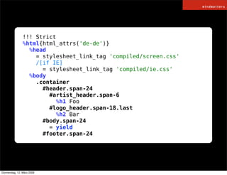 HAML / SASS and COMPASS