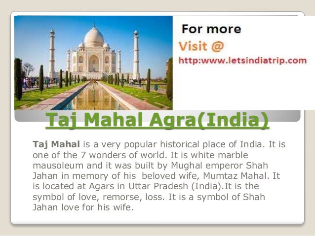 Taj Mahal Agra India