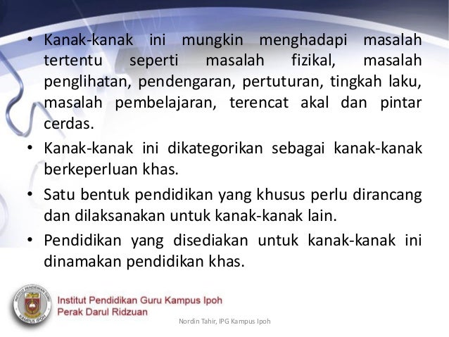 Tajuk 10 Kanak Kanak Berkeperluan Khas