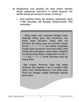 Surat Pekeliling Pelaksanaan Kerja Kursus Menengah Tasa