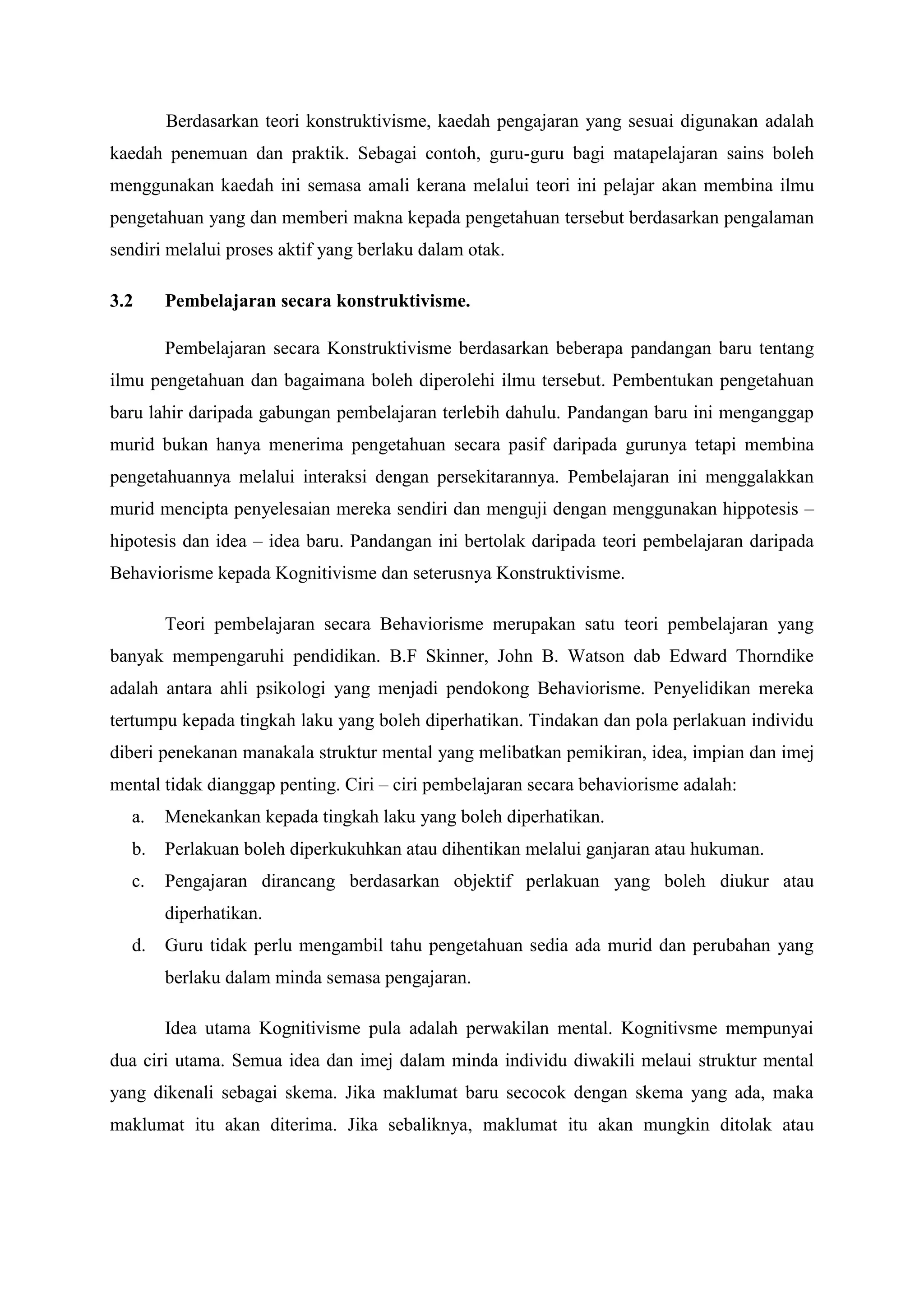 Tajuk 4; konstruktivisme vs latih tubi