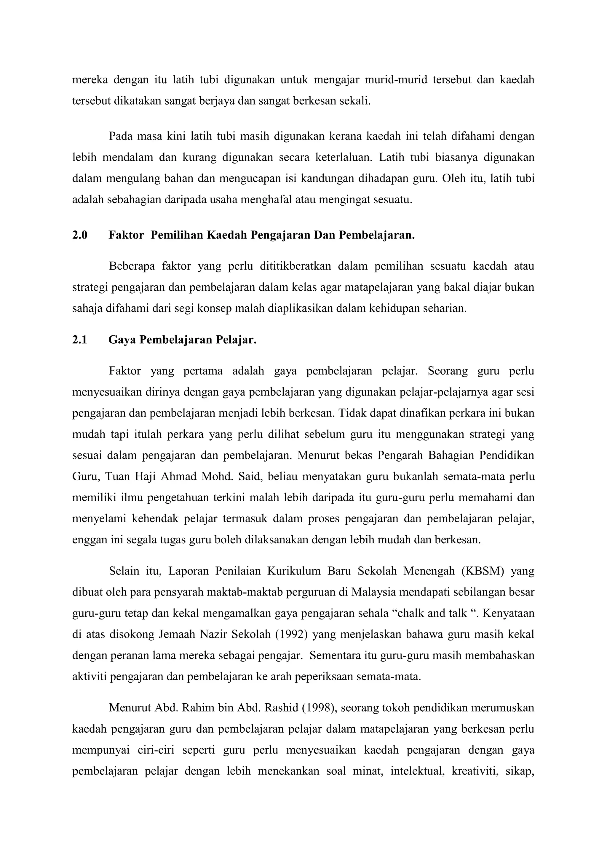 Tajuk 4; konstruktivisme vs latih tubi