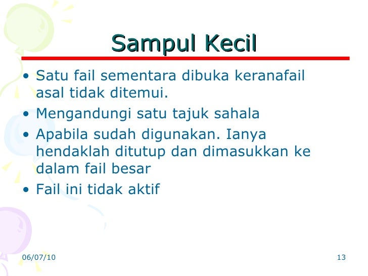Fail Putih Keluar Masuk Surat