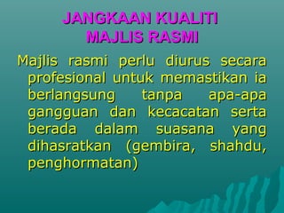 Tajuk 8 Majlis Rasmi | PPT