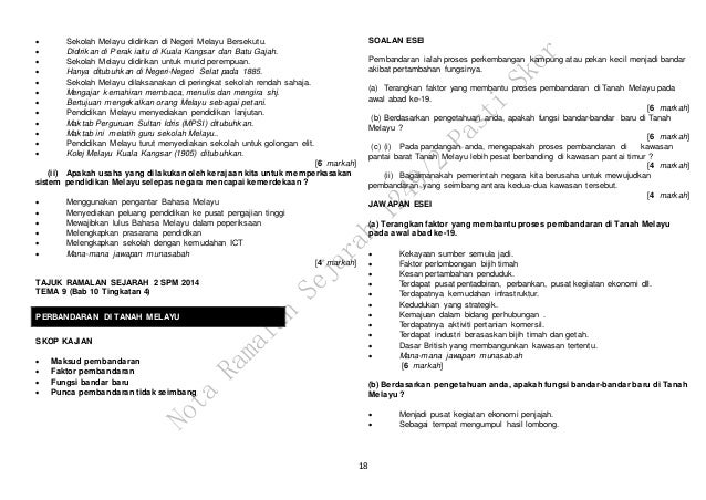 Tajuk ramalan sejarah spm 2014