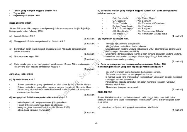 Tajuk ramalan sejarah spm 2014