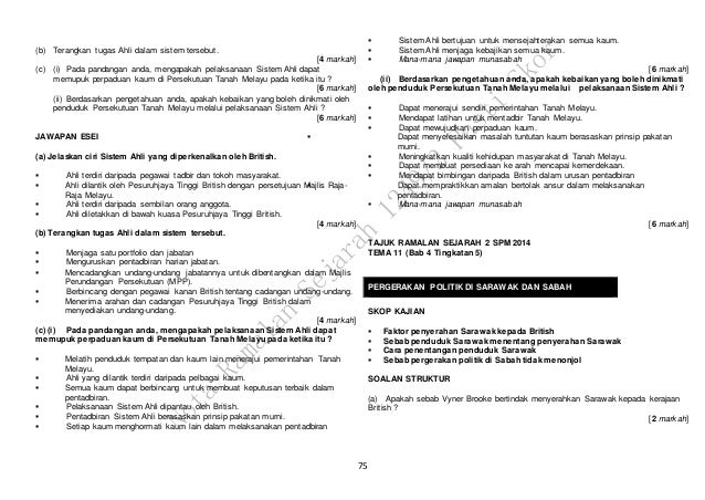 Tajuk ramalan sejarah spm 2014