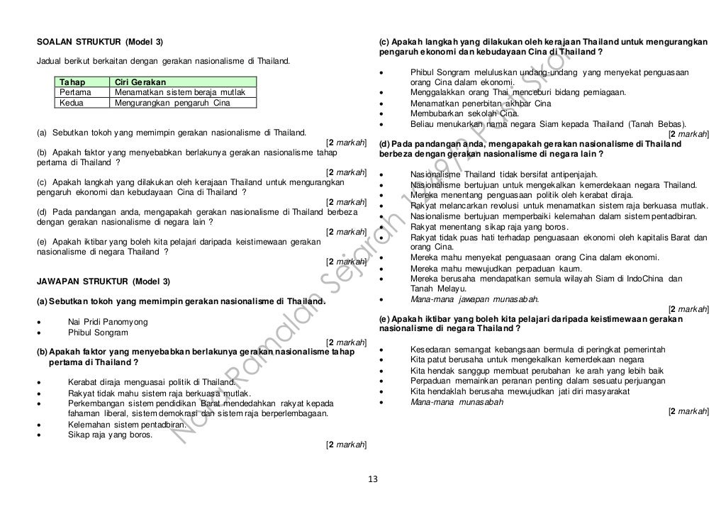 Tajuk ramalan sejarah spm 2014
