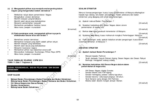 Tajuk ramalan sejarah spm 2014