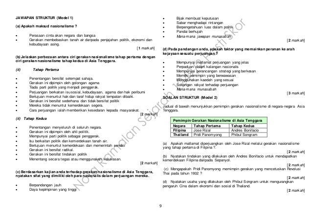 Tajuk ramalan sejarah spm 2014