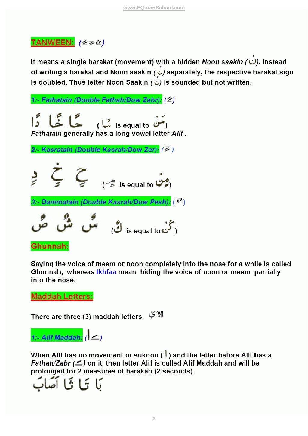 Tajweed Rules -:- Learn Quran with Basic Rules of Tajweed - Learn Bol…