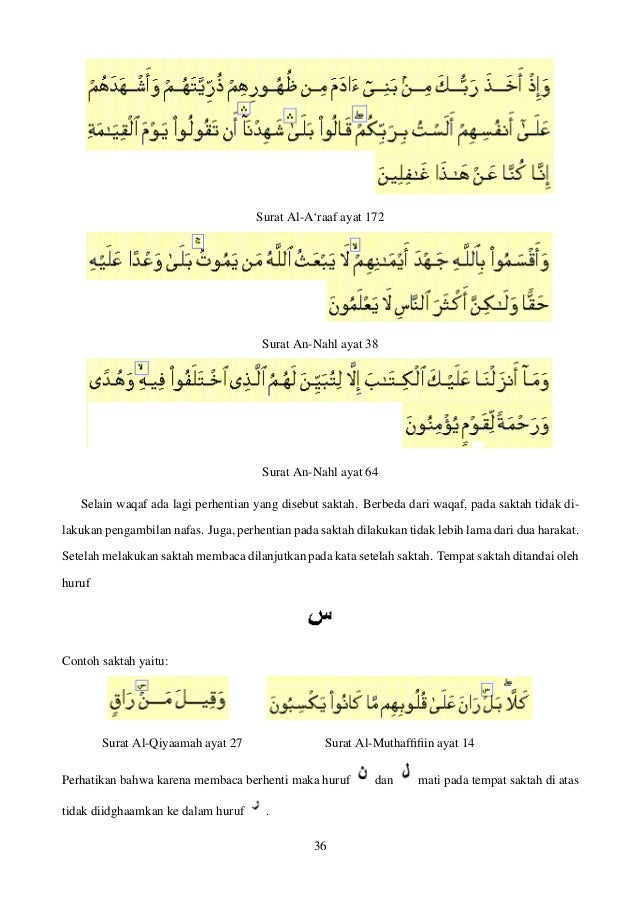 Contoh Waqaf Saktah - Garumah