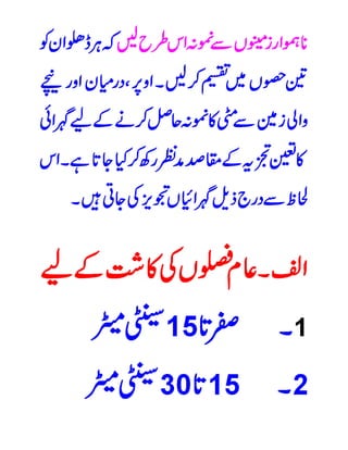 Tajzia arazi urdu