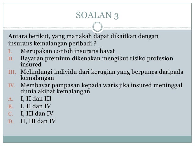 Perdagangan Tingkatan 5 Takaful