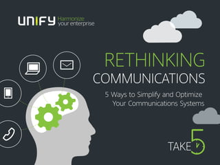 RETHINKING
COMMUNICATIONS
5 Ways to Simplify and Optimize
Your Communications Systems
 