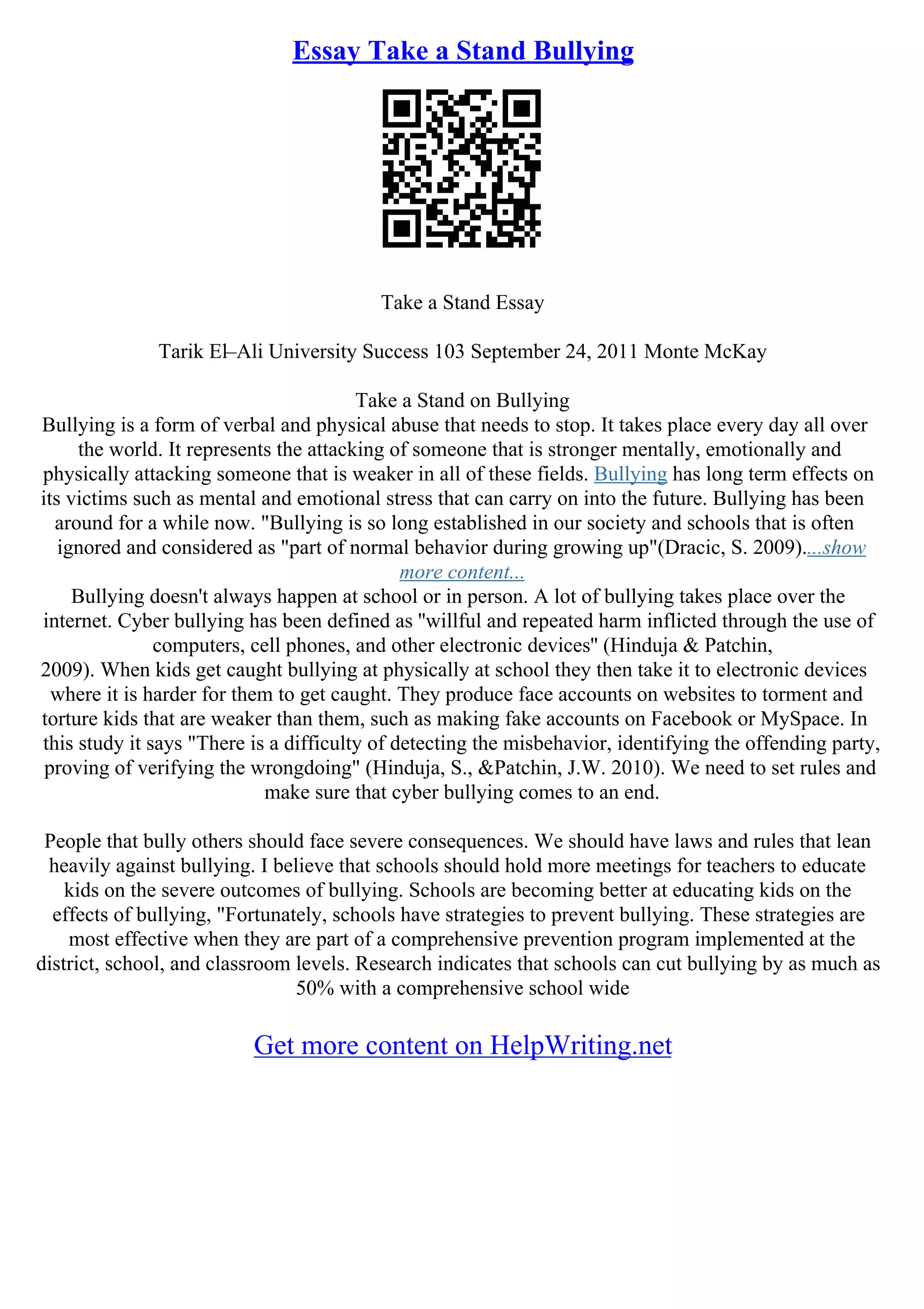 Take A Stand Essay Topics PDF