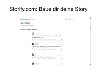 Storify.com: Baue dir deine Story
 