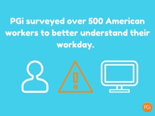 PGi surveyed over 500 American
workers to better understand their
workday.
 