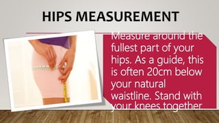 Take body measurements (women's apparel) | PPTX