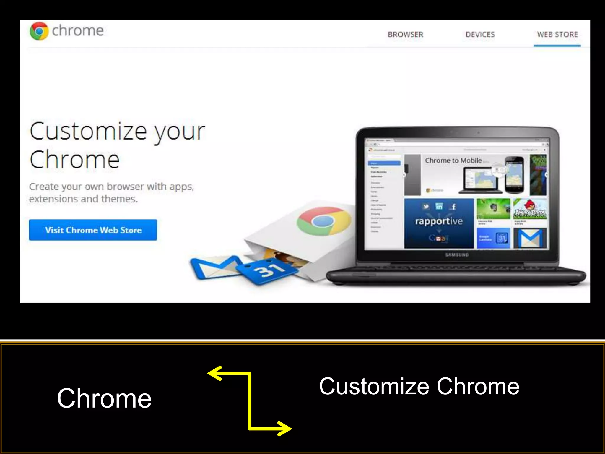 Customize Chrome
Chrome
 