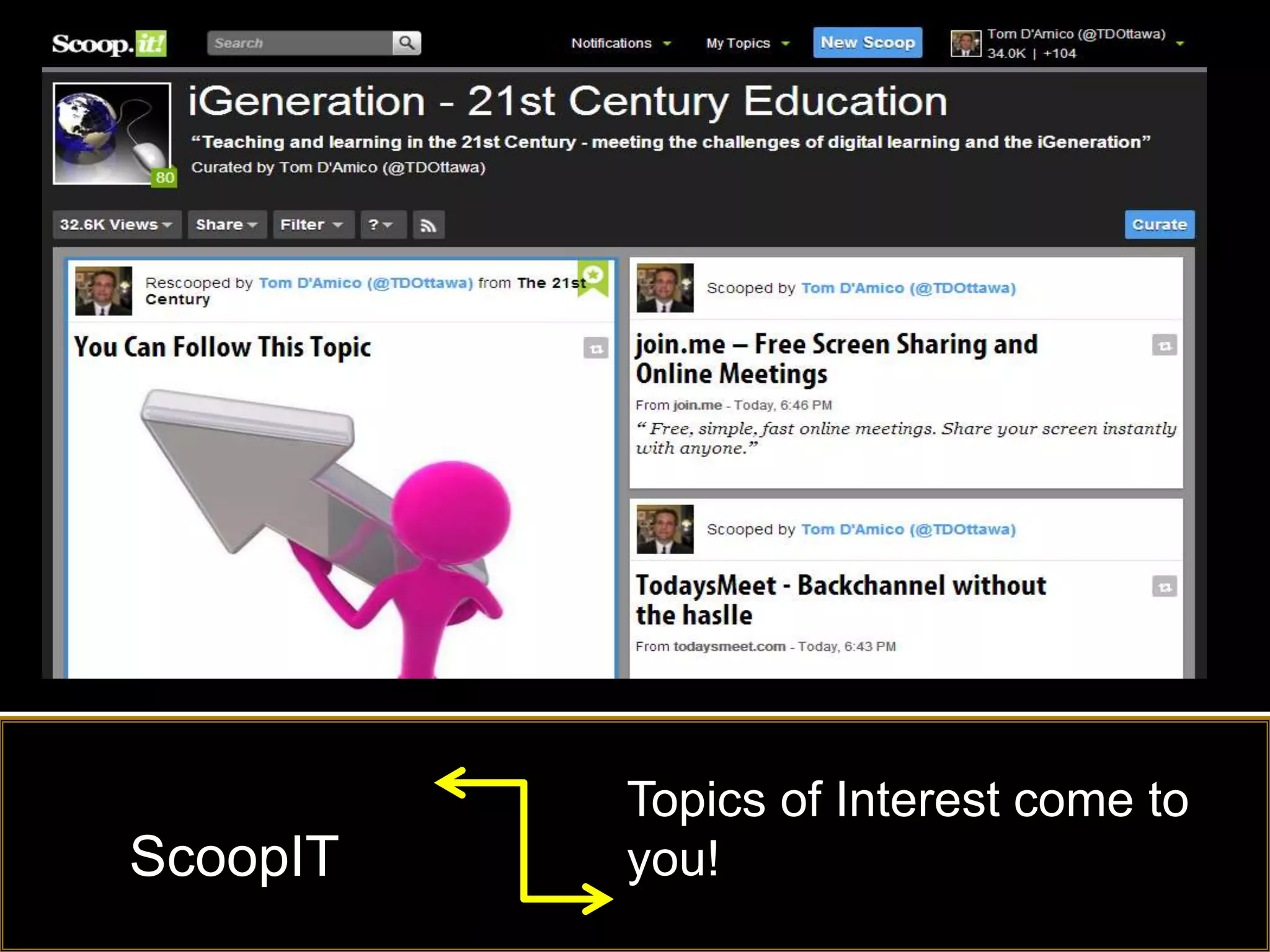 Topics of Interest come to
ScoopIT   you!
 