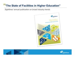 “The State of Facilities in Higher Education”
Sightlines’ annual publication on broad industry trends
JP3
 