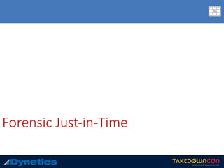 Forensic Just-in-Time
 