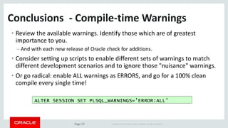 Take Full Advantage of the Oracle PL/SQL Compiler | PPTX