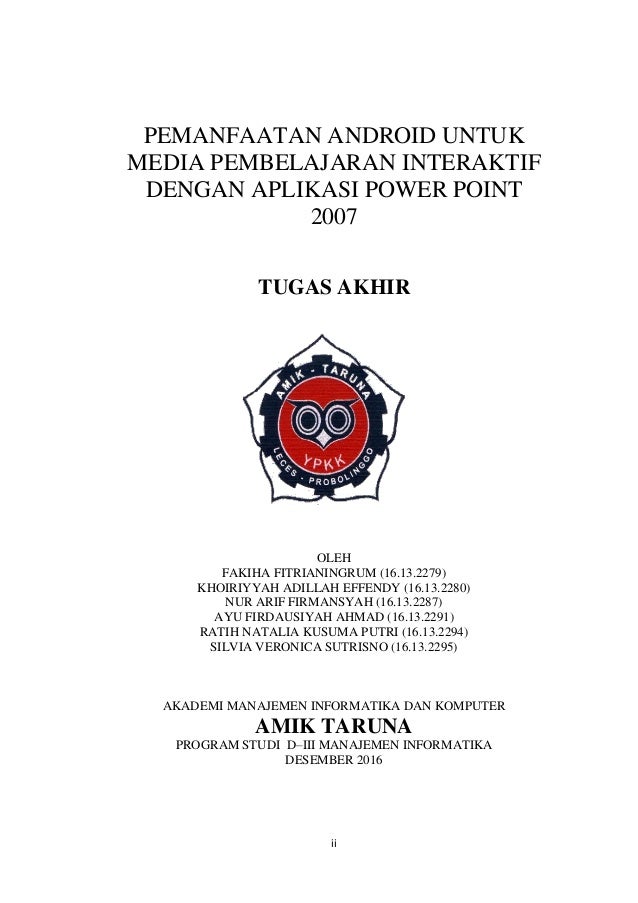 Contoh Tugas Akhir