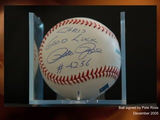 Ball signed by Pete Rose December 2005 