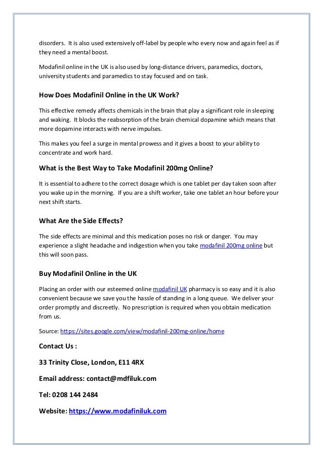 Modafinil online no prescription