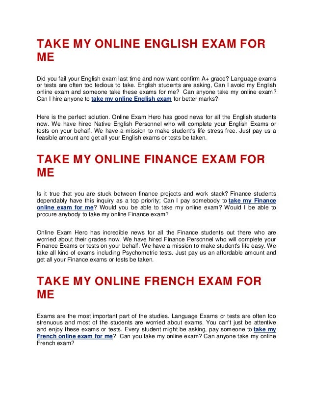 Take My Online Test For Me Pay Someone To Take My Test