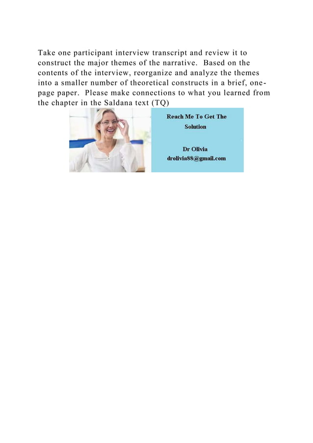 Take one participant interview transcript and review it to construct.docx