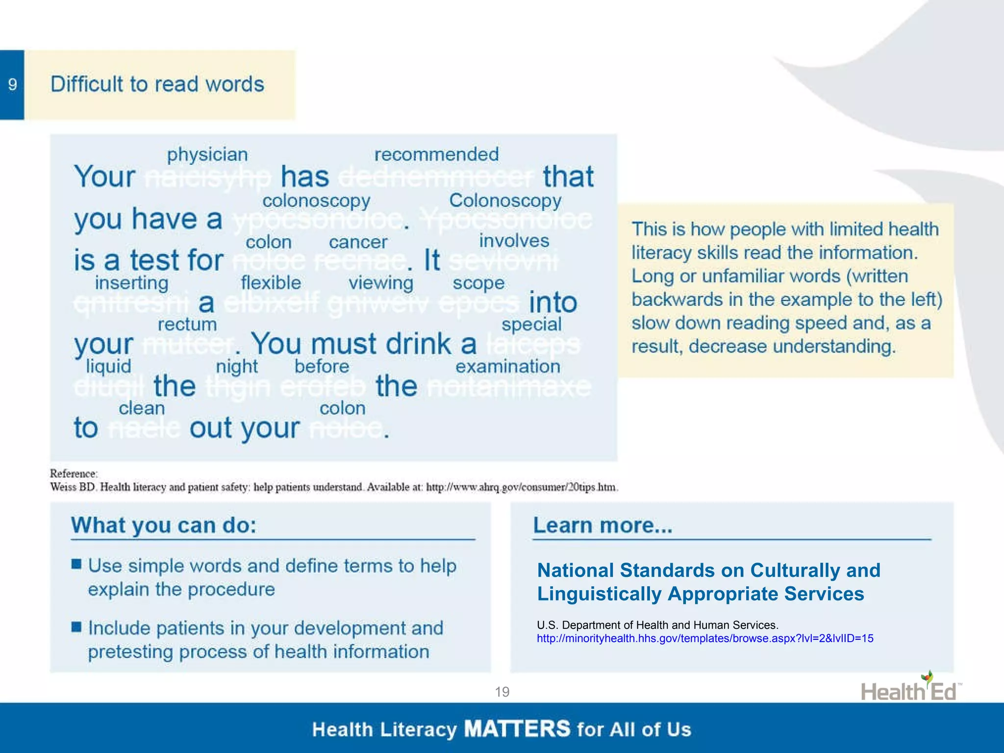 Low health literacy? Take our quiz